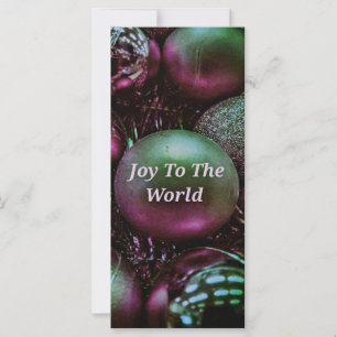 Carte Joyeux Rose Vert De Noël Moderne Au Monde