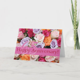 Carte Joyeux roses du 65e anniversaire
