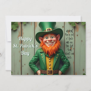 Carte Joyeux Saint Patrick's Day Leprechaun