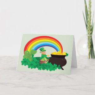 Carte Joyeux Saint Patrick's Day Leprechaun