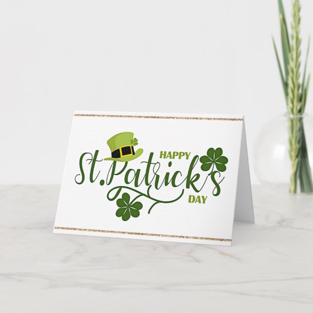 Carte Joyeux salut de la Saint Patrick (Devant)