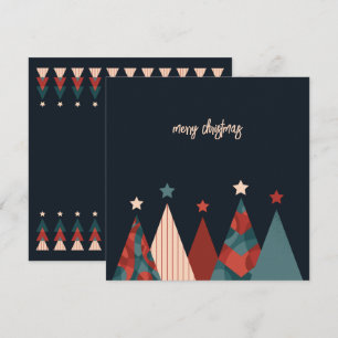 Carte Joyeux sapin abstrait de Noël