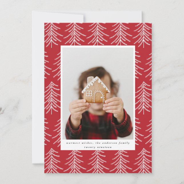 Carte Joyeux script photo texte vacances modernes (Devant)