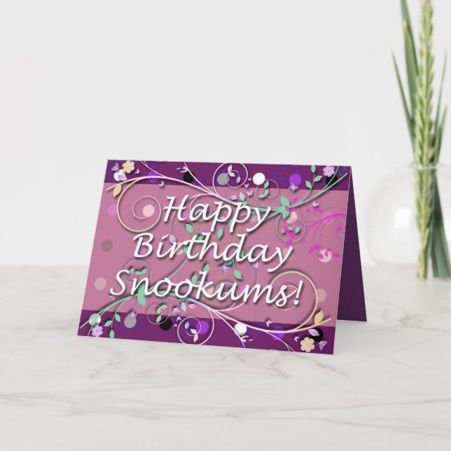 Carte Joyeux Snookums d'anniversaire ! (Devant)