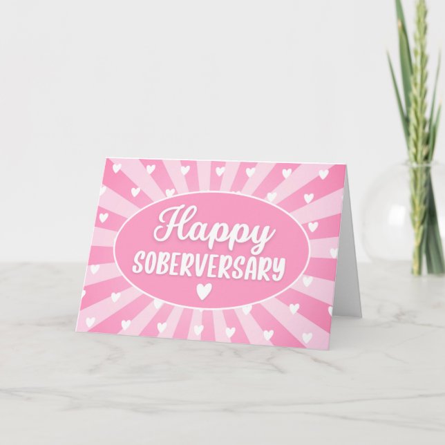 Carte Joyeux Soberversaire, Anniversaire De La Sobriété  (Devant)