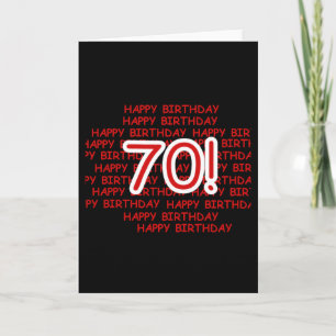 Carte Joyeux soixante-dixième anniversaire