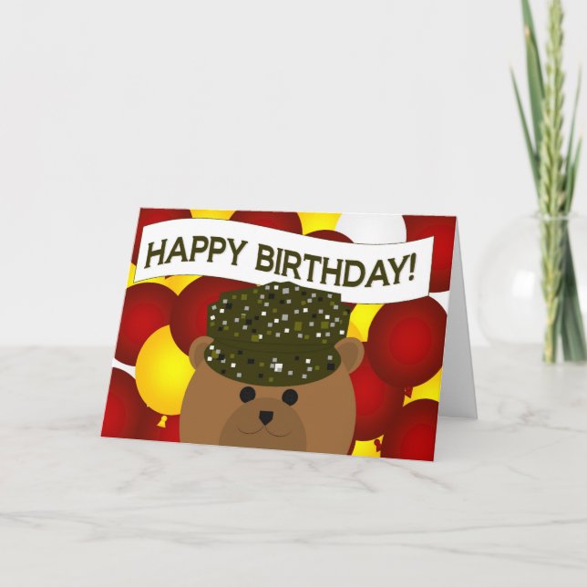 Carte Joyeux soldat de l'armée d'anniversaire ! (Devant)