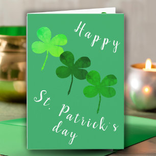Carte Joyeux St. Patricks Day Irlandais Green Shamrock C
