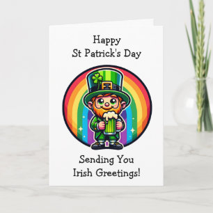 Carte Joyeux St Patrick's Day Leprechaun