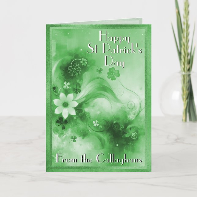 Carte Joyeux St Patrick's Day Luck of The Irish Blessing (Devant)