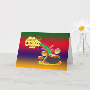 Carte Joyeux St. Patrick's Day Rainbow