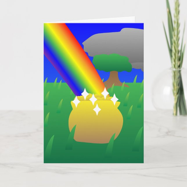 Carte Joyeux St. Patrick's Day Rainbow (Devant)