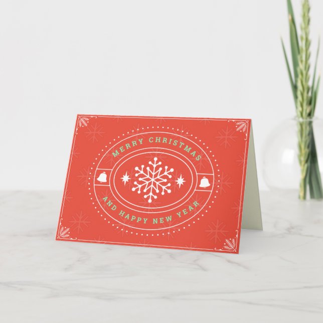 Carte Joyeux style Vintage Noël (Devant)
