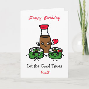 Carte Joyeux Sushi Pun d'anniversaire
