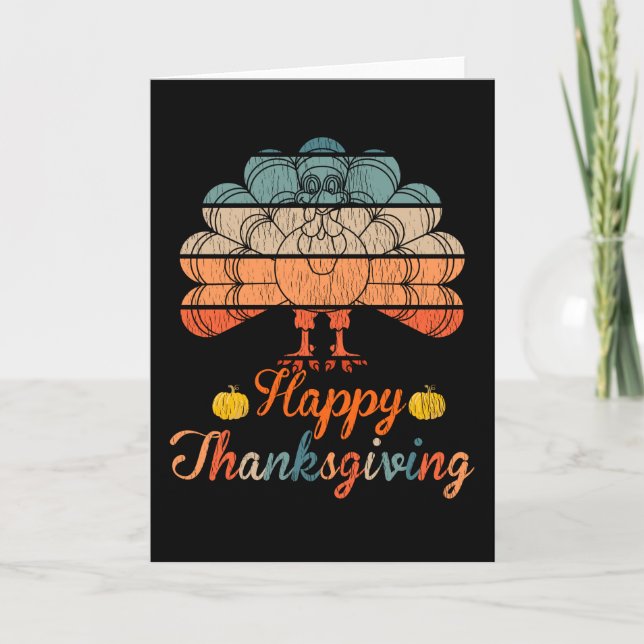 Carte Joyeux Thanksgiving Famille Enfant Pyjama Correspo (Devant)
