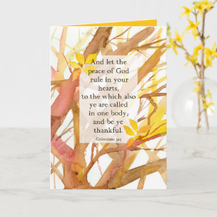 Carte Joyeux Thanksgiving verset biblique Colossiens Aut