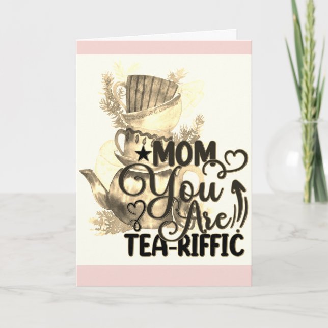 Carte Joyeux Thé de la Fête des mères Amoureux Maman amu (Devant)