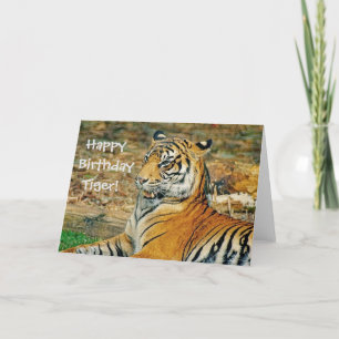 Carte Joyeux tigre d'anniversaire