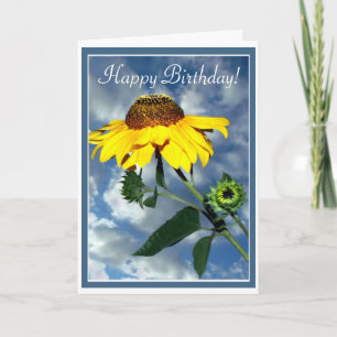 Carte Joyeux tournesol d'anniversaire