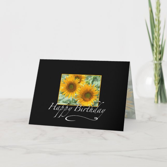 Carte Joyeux tournesol d'anniversaire (Devant)