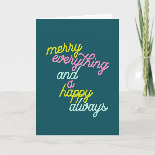 Carte Joyeux Tout Joyeux Joyeux Joyeux Jour De Fêtes Tur (Devant)