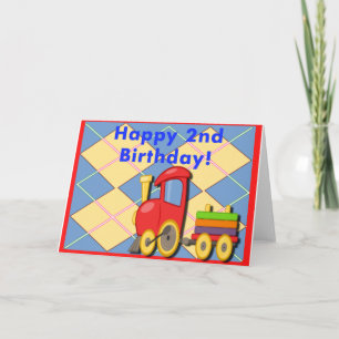 Carte Joyeux train d'anniversaire