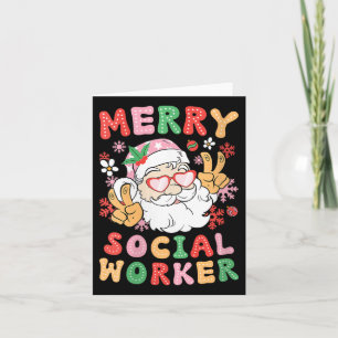 Carte Joyeux travailleur social de Noël travailleur soci