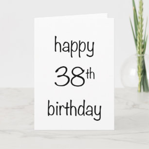 Carte joyeux trente-huitième anniversaire