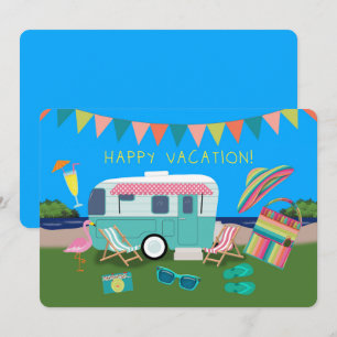 Carte Joyeux Vacances Camper Sur Le Lac