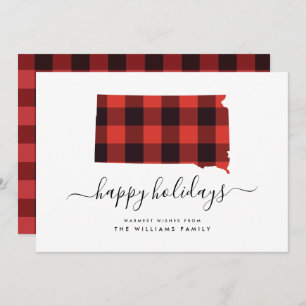 Carte JOYEUX VACANCES Chaleureuses Du Dakota Du Sud