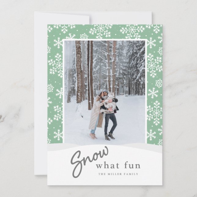 Carte JOYEUX VACANCES Neige Beaucoup de plaisir (Devant)