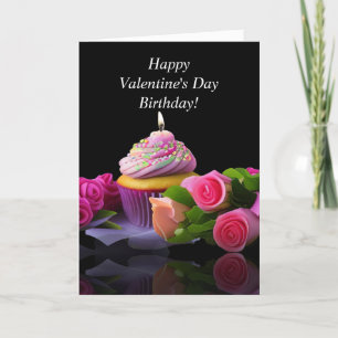 Carte Joyeux Valentin Anniversaire Cupcake Cute