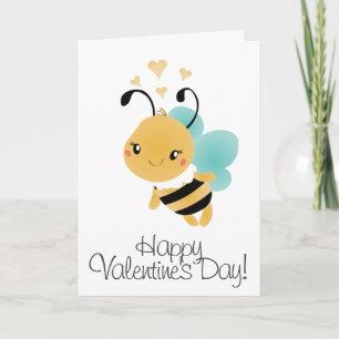Carte Joyeux Valentin Bumblebee Jaune Noir
