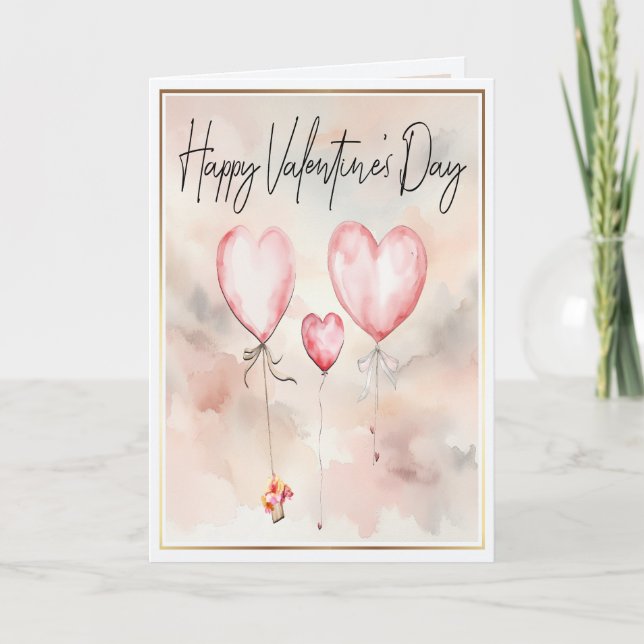 Carte Joyeux Valentines Coeurs de jour avec des noms per (Devant)