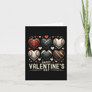Carte Joyeux Valentines Jour de baseball de baseball de