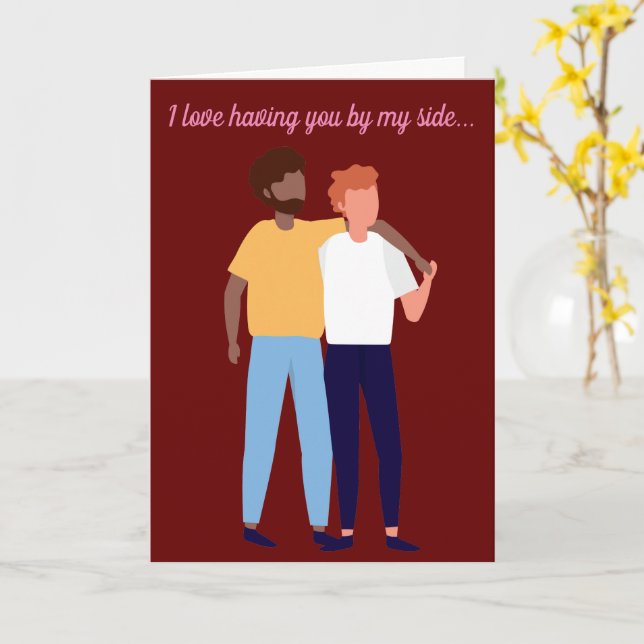 Carte Joyeux Valentines pour la Journée interraciale des (Fleur jaune)