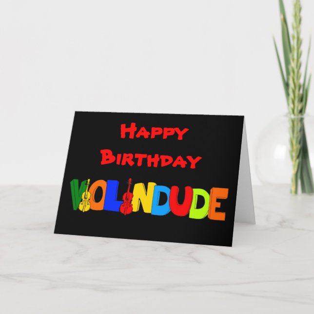 Carte Joyeux violon d'anniversaire (Devant)