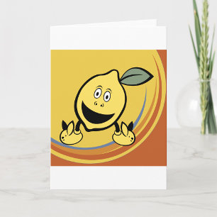 Carte Joyeux visage de citron