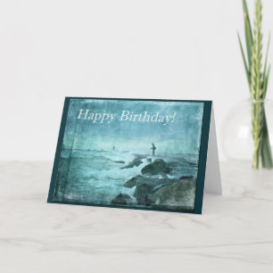 Carte Joyeux voeux d'anniversaire - Jetty Fishing