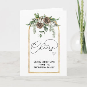 Carte Joyeux voeux de Noël Cheval Cadeau pour les amis W