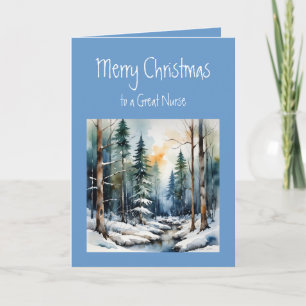 Carte Joyeux voeux de Noël Merveilleuse infirmière