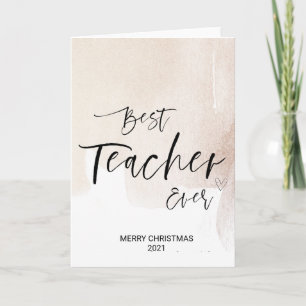 Carte Joyeux voeux de Noël pour le meilleur enseignant j