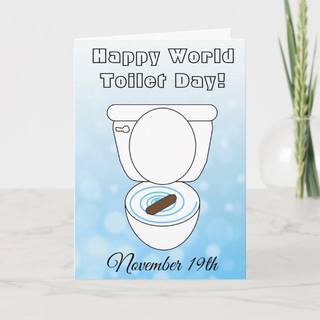 Carte Joyeux World Toilet Day Funny Holidays Card (Devant)