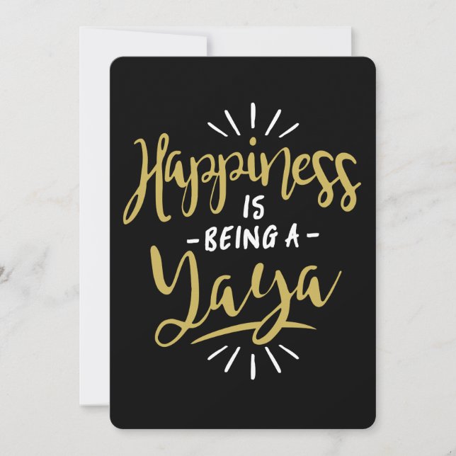 Carte Joyeux Yaya (Devant)