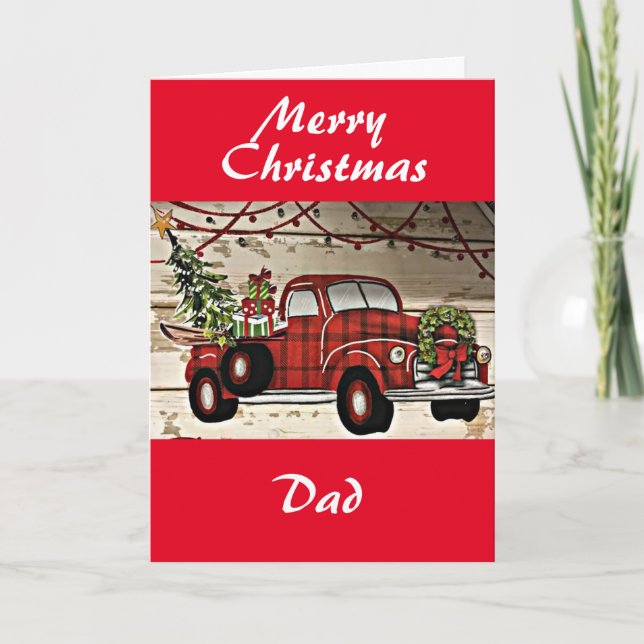CARTE JOYEZ NOËL À MA **DAD** (Devant)