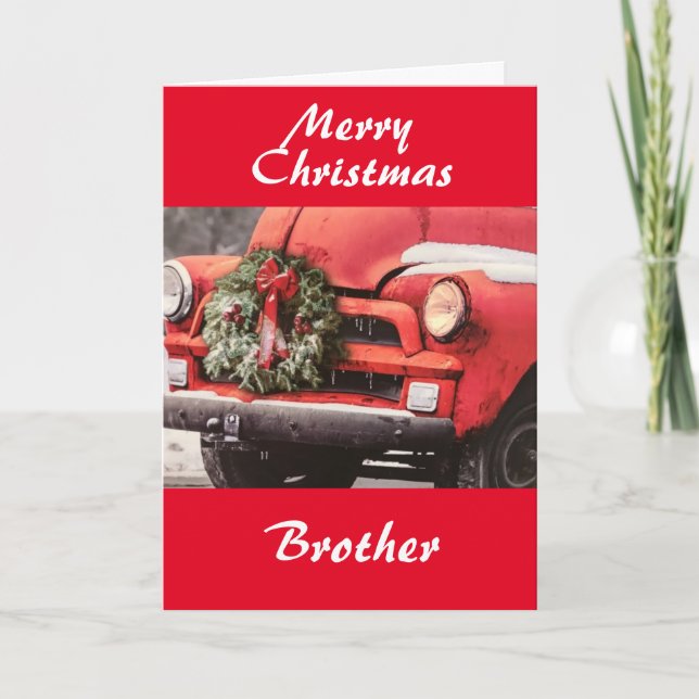 Carte JOYEZ NOËL À mon **FRÈRE** (Devant)