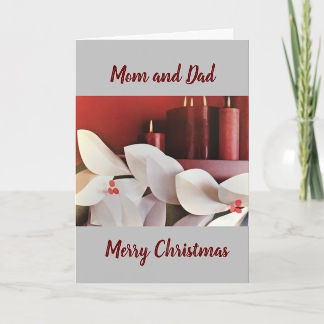 Carte JOYEZ NOËL AUX PARENTS, mon MEILLEUR CADEAU ! (Devant)