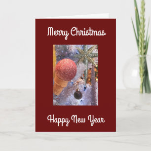 CARTE **JOYEZ NOËL ET HEUREUSE NOUVELLE ANNÉE AUSSI**