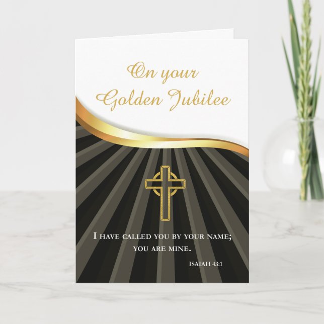Carte Jubilé d'or de l'Ordination 50 ans Anniversaire B (Devant)