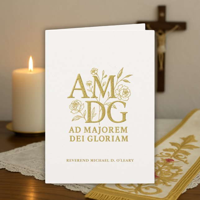 Carte Jubilé du prêtre 50 ans AMDG (Créateur téléchargé)